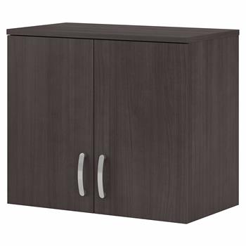Bush Business Furniture Universal Garage Wall Cabinet with Doors and Shelves, Storm Gray