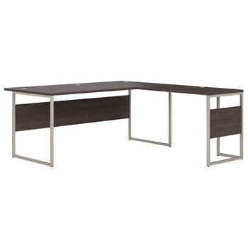 Bush Business Furniture Hybrid 72&quot;W x 36&quot;D L-Shaped Table Desk with Metal Legs, Storm Gray