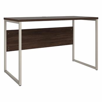 Bush Business Furniture Hybrid 48&quot;W x 24&quot;D Computer Table Desk with Metal Legs, Black Walnut