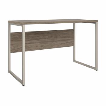 Bush Business Furniture Hybrid 48&quot;W x 24&quot;D Computer Table Desk with Metal Legs, Modern Hickory