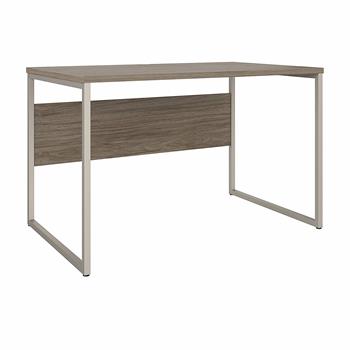 Bush Business Furniture Hybrid 48&quot;W x 30&quot;D Computer Table Desk with Metal Legs, Modern Hickory