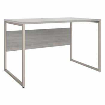 Bush Business Furniture Hybrid 48&quot;W x 30&quot;D Computer Table Desk with Metal Legs, Platinum Gray
