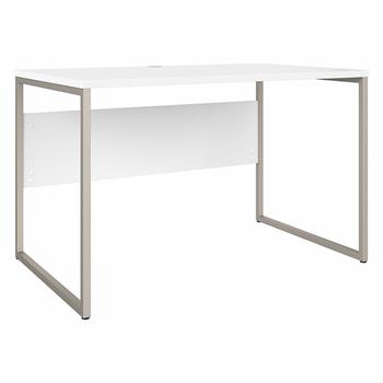 Bush Business Furniture Hybrid 48&quot;W x 30&quot;D Computer Table Desk with Metal Legs, White