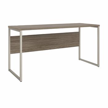 Bush Business Furniture Hybrid 60&quot;W x 24&quot;D Computer Table Desk with Metal Legs, Modern Hickory