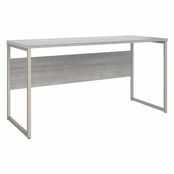 Bush Business Furniture Hybrid 60&quot;W x 24&quot;D Computer Table Desk with Metal Legs, Platinum Gray