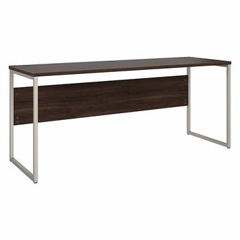 Bush Business Furniture Hybrid 72&quot;W x 24&quot;D Computer Table Desk with Metal Legs, Black Walnut
