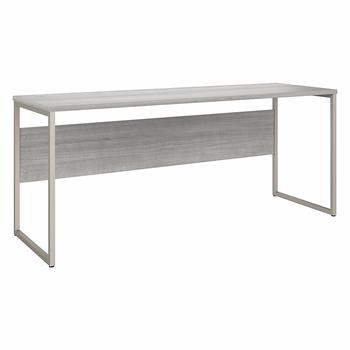 Bush Business Furniture Hybrid 72&quot;W x 24&quot;D Computer Table Desk with Metal Legs, Platinum Gray