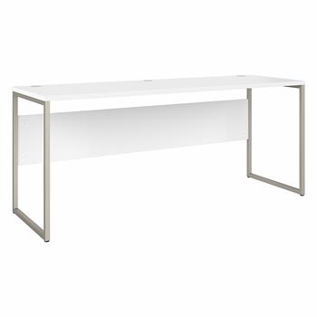 Bush Business Furniture Hybrid 72&quot;W x 24&quot;D Computer Table Desk with Metal Legs, White