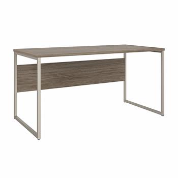 Bush Business Furniture Hybrid 60&quot;W x 30&quot;D Computer Table Desk with Metal Legs, Modern Hickory