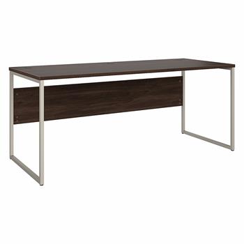 Bush Business Furniture Hybrid 72&quot;W x 30&quot;D Computer Table Desk with Metal Legs, Black Walnut