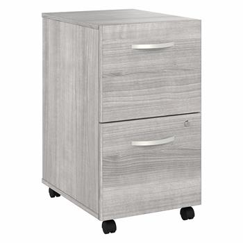 Bush Business Furniture Hybrid 2-Drawer Mobile File Cabinet, Platinum Gray