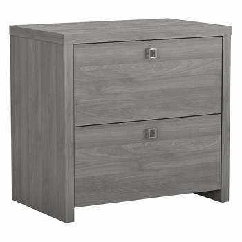 Office By Kathy Ireland Echo 2 Drawer Lateral File Cabinet, 31.61 in L x 20 in W x 30 in H, Modern Gray