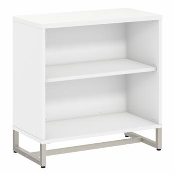 Office By Kathy Ireland Method 2-Shelf Bookcase Cabinet, White