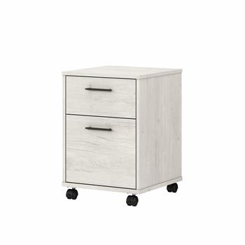 Bush Business Furniture Key West 2-Drawer Mobile File Cabinet, Linen White Oak