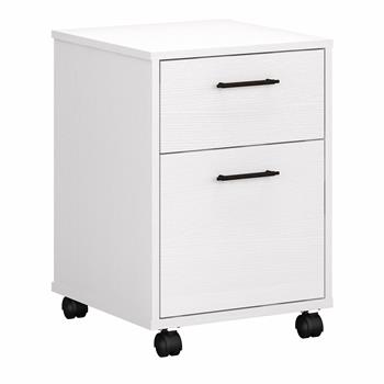 Bush Business Furniture Key West 2-Drawer Mobile File Cabinet, Pure White Oak