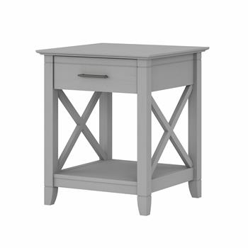 Bush Business Furniture Key West End Table with Storage, Cape Cod Gray