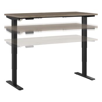 Bush Business Furniture Move 40 Series 60&quot;W x 30&quot;D Electric Height Adjustable Standing Desk, Modern Hickory