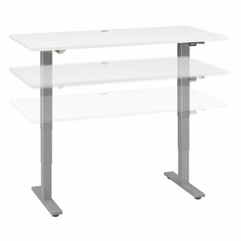 Bush Business Furniture Move 40 Series 60&quot;W x 30&quot;D Electric Height Adjustable Standing Desk, White