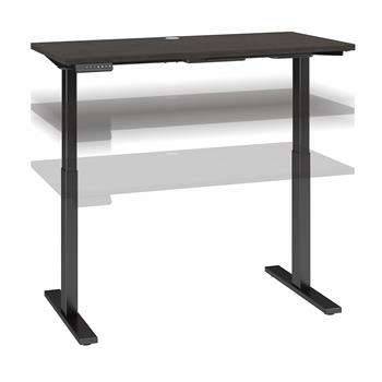 Bush Business Furniture Move 60 Series Height Adjustable Standing Desk, 48&quot;W X 24&quot;D, Storm Gray With Black Base
