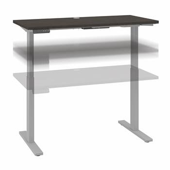 Bush Business Furniture Move 60 Series 48&quot;W x 24&quot;D Height Adjustable Standing Desk, Storm Gray With Cool Gray Metallic Base