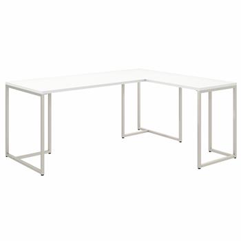 Office By Kathy Ireland Method 72&quot;W L-Shaped Desk with 30&quot;W Return, White