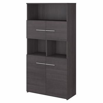 Bush Business Furniture Office 500 5-Shelf Bookcase With Doors