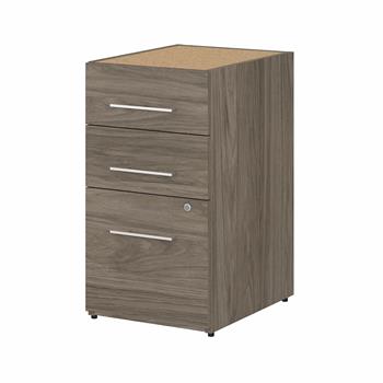 Bush Business Furniture Office 500 3-Drawer File Cabinet, 16&quot;W, Modern Hickory