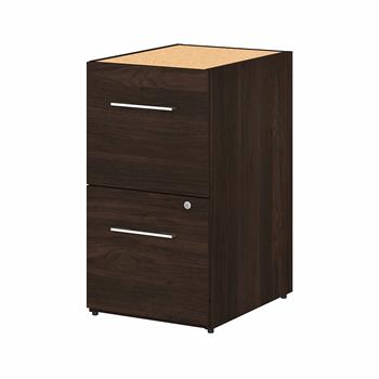 Bush Business Furniture Office 500 16&quot;W 2 Drawer File Cabinet, Black Walnut