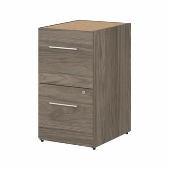 Bush Business Furniture Office 500 16&quot;W 2 Drawer File Cabinet, Modern Hickory