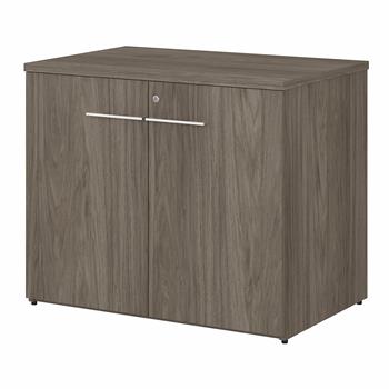 Bush Business Furniture Office 500 36&quot;W Storage Cabinet With Doors, Modern Hickory