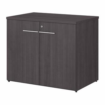 Bush Business Furniture Office 500 Storage Cabinet With Doors, 36&quot;W, Storm Gray
