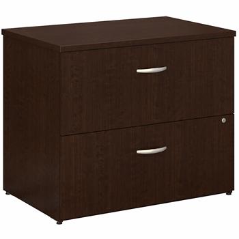 Bush Business Furniture Office In An Hour Lateral File Cabinet, Mocha Cherry