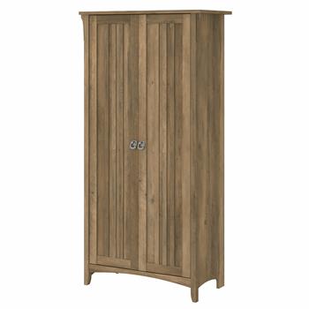 Bush Business Furniture Salinas Kitchen Pantry Cabinet with Doors, Reclaimed Pine