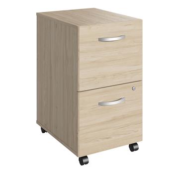 Bush Business Furniture Studio C 16&quot;W 2 Drawer Mobile File Cabinet, Natural Elm
