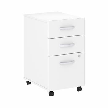 Bush Business Furniture Studio C 3-Drawer Mobile File Cabinet, White