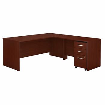 Bush Business Furniture Series C 72&quot;W L-Shaped Desk With 48&quot;W Return And Mobile File Cabinet