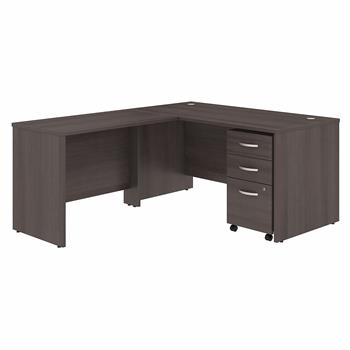 Bush Business Furniture Studio C 60&quot;W x 30&quot;D L-Shaped Desk With Mobile File Cabinet And 42&quot;W Return