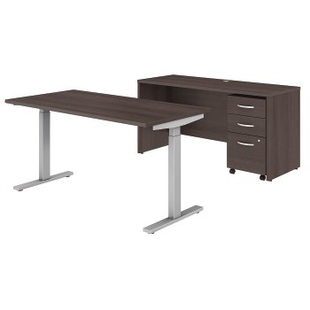 Bush Business Furniture Business Furniture Studio Set C , Storm Gray