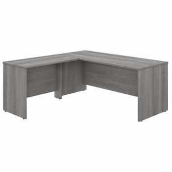 Bush Business Furniture Studio C L-Shaped Desk, 72&quot;W X 30&quot;D With 42&quot;W Return, Platinum Gray