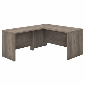 Bush Business Furniture Studio C 60&quot;W x 30&quot;D L-Shaped Desk with 42W Return, Modern Hickory