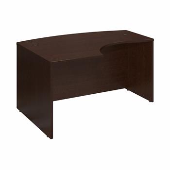 Bush Business Furniture Series C 60&quot;W x 43&quot;D Left Hand L-Bow Desk Shell, Mocha Cherry