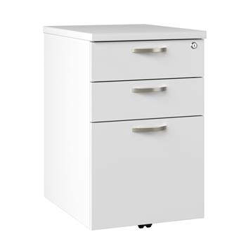 Bush Business Furniture in an Hour 16&quot;W 3 Drawer Mobile File Cabinet, Pure White