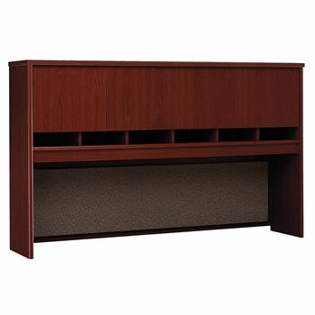 Bush Business Furniture Business Furniture Series C, Collection 72 in W 4 Door Hutch, Mahogany