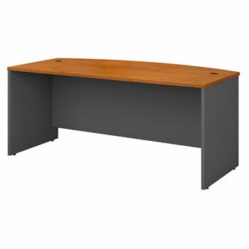 Bush Business Furniture Series C 72&quot;W x 36&quot;D Bow Front Desk