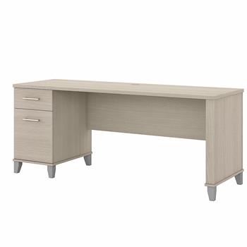 Bush Business Furniture Somerset 72&quot;W Office Desk with Drawers, Sand Oak