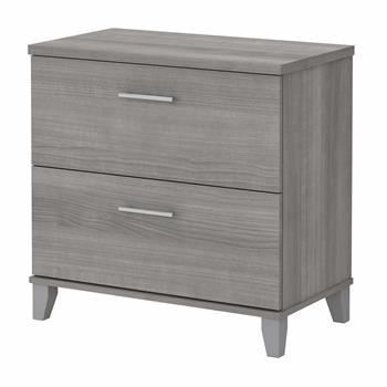 Bush Business Furniture Somerset 2 Drawer Lateral File Cabinet, 29.72 in L x 16.69 in W x 29.15 in H, Platinum Gray