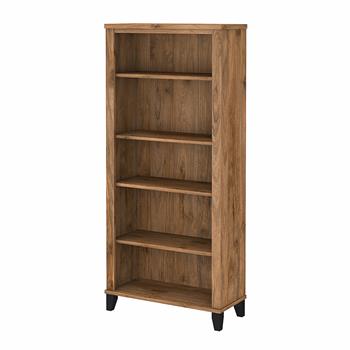 Bush Business Furniture Somerset Tall 5-Shelf Bookcase, Fresh Walnut