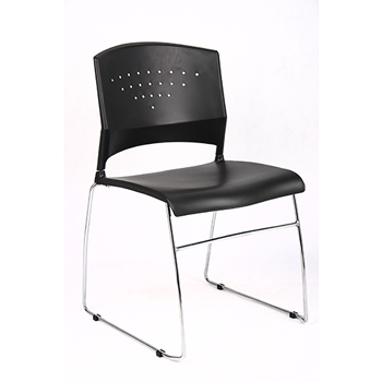 WhattaBargain B1400 Stack Chair, Black
