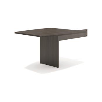 HON Modular Conference Table, Slab Base, Boat End, 48 in.W x 96 in.D, Espresso Finish