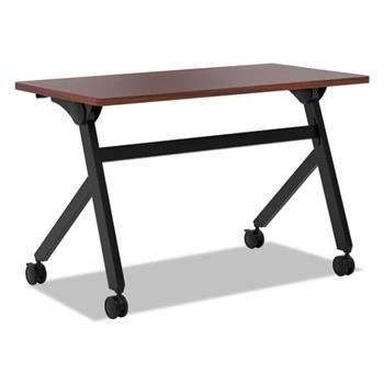 HON Multipurpose Table Flip Base Table, 48w x 24d x 29 3/8h, Chestnut